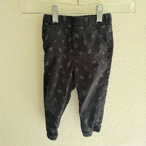 Garanimals Black Kids Joggers with Space Print